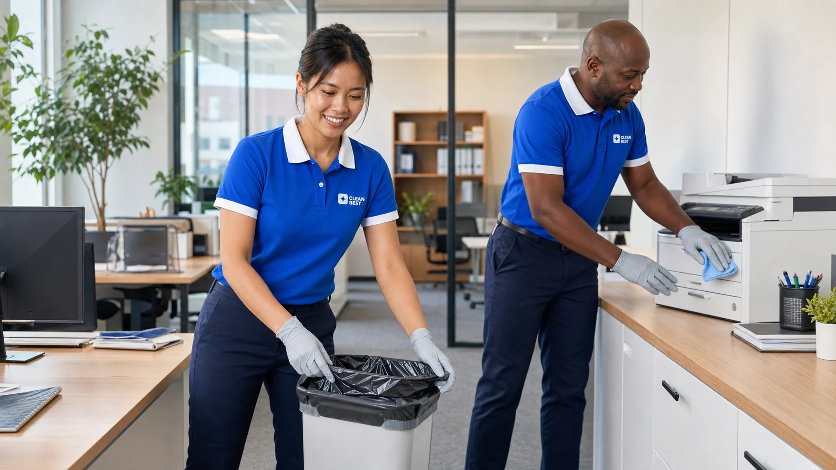 Clean Best supervisor reviewing office and strata cleaning quality in Parramatta NSW